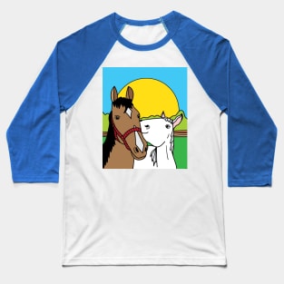 Horses Rider Pony Girl Baseball T-Shirt